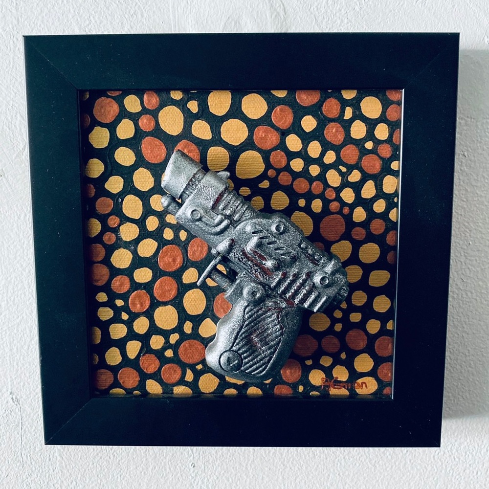 LOVECRAFT Original Sci-Fi Ray Gun Mixed Media Wall Art